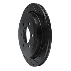 Ford Expedition Brake Rotor (1) - Rear Right - R1 Concepts - Drilled & Slotted - Black - `07-`17